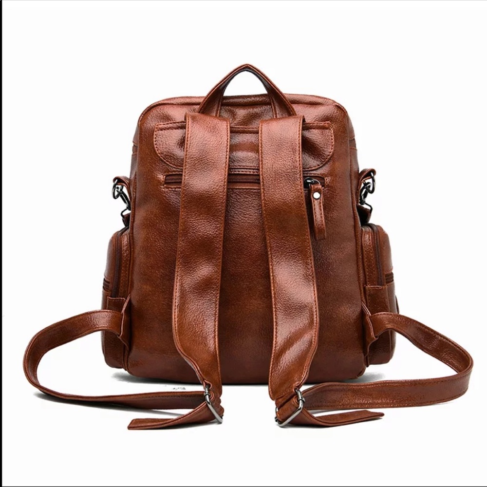 COPY - PU Leather Rivet Backpack - Picture 4 of 12